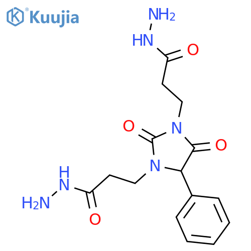 1,3-Imidazolidinedipropanoicacid, 2,4-dioxo-5-phenyl-, 1,3-dihydrazide structure