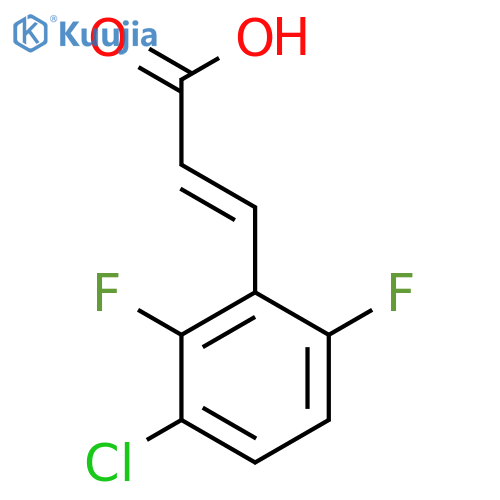 (2E)-3-(3-chloro-2,6-difluorophenyl)prop-2-enoic acid structure