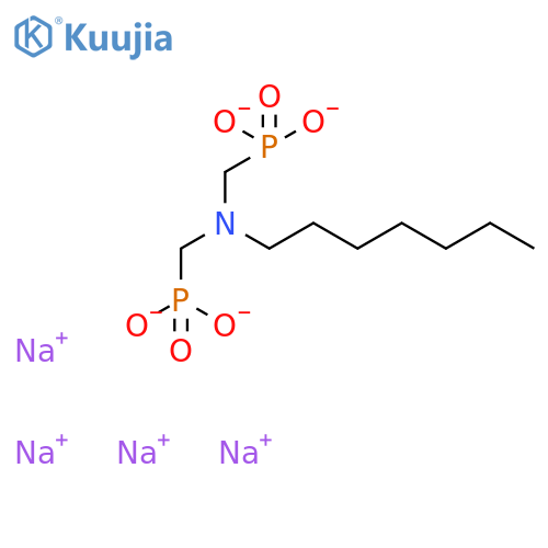 [(heptylimino)bis(methylene)]bisphosphonic acid, sodium salt structure
