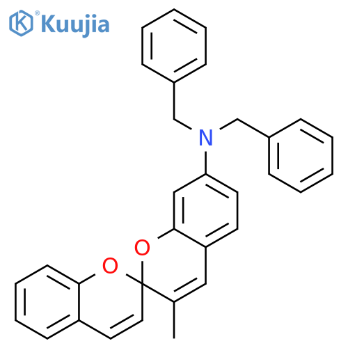 N,N-dibenzyl-3-methyl-2,2'-spirobi[2H-1-benzopyran]-7-amine structure