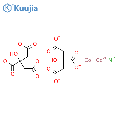 1,2,3-Propanetricarboxylicacid, 2-hydroxy-, cobalt(2+) nickel(2+) salt (2:2:1) structure