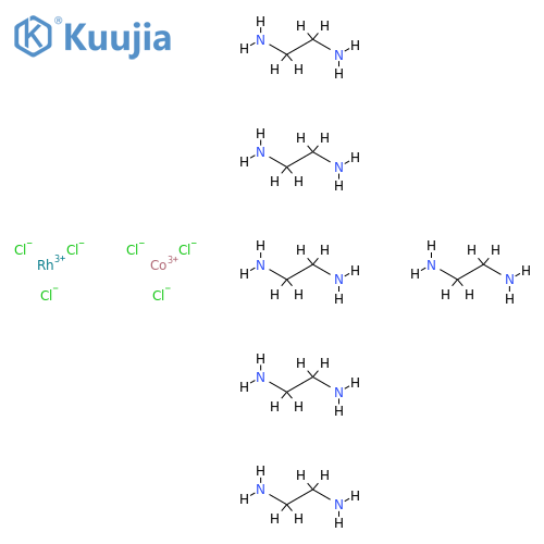 tris(ethane-1,2-diamine-N,N')cobalt(3+) tris(ethane-1,2-diamine-N,N')rhodium hexachloride structure