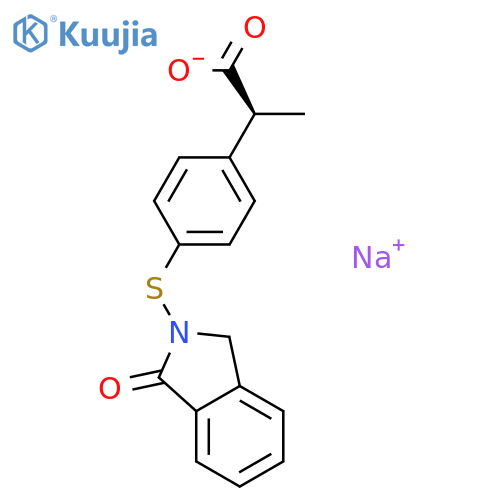 Benzeneacetic acid,4-(1,3-dihydro-1-oxo-2H-isoindol-2-yl)-a-methyl-, sodium salt (1:1), (aS)- structure