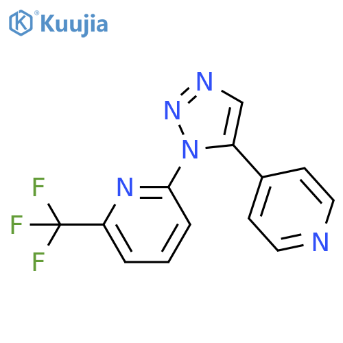 Pyridine, 2-[5-(4-pyridinyl)-1H-1,2,3-triazol-1-yl]-6-(trifluoromethyl)- structure