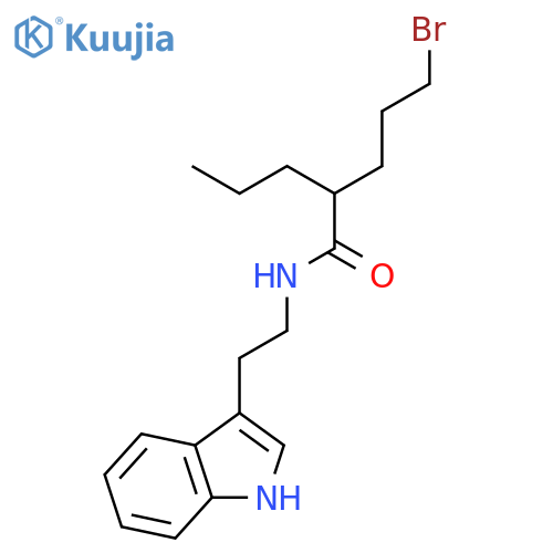 Pentanamide, 5-bromo-N-[2-(1H-indol-3-yl)ethyl]-2-propyl- structure