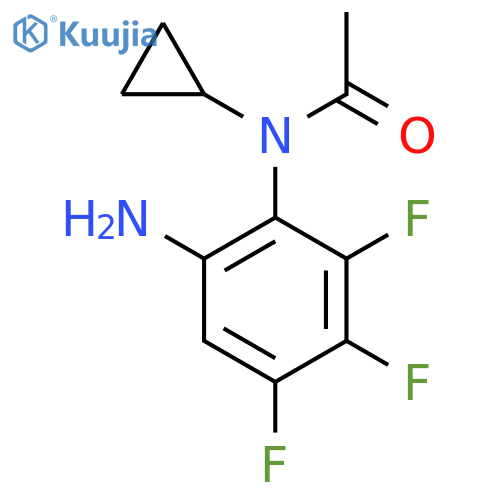 N-(6-Amino-2,3,4-trifluorophenyl)-N-cyclopropylacetamide structure