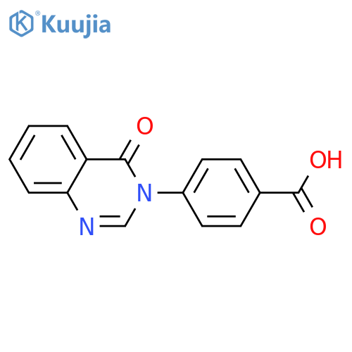 4-(4-oxo-3,4-dihydroquinazolin-3-yl)benzoic acid structure