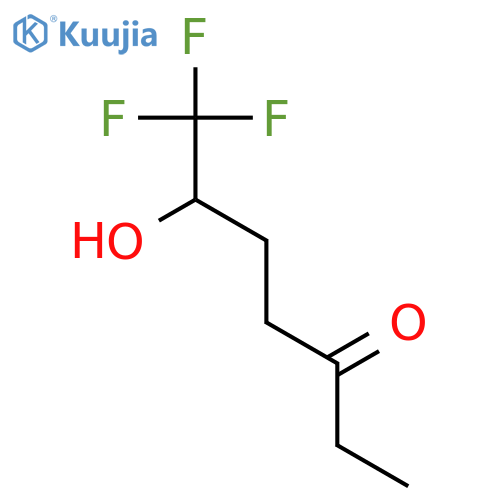 3-Heptanone, 7,7,7-trifluoro-6-hydroxy-, (-)- structure