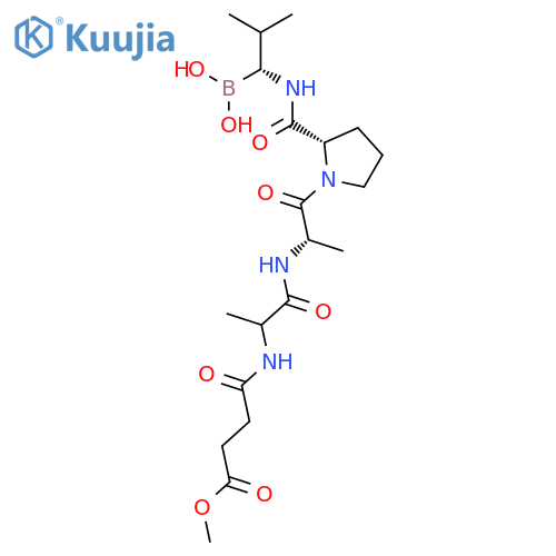 L-Prolinamide,N-(4-methoxy-1,4-dioxobutyl)-L-alanyl-L-alanyl-N-(1-borono-2-methylpropyl)-,(R)- (9CI) structure