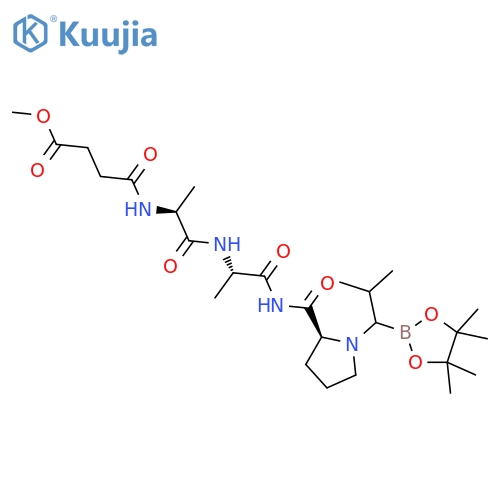 L-Prolinamide,N-(4-methoxy-1,4-dioxobutyl)-L-alanyl-L-alanyl-N-[2-methyl-1-(4,4,5,5-tetramethyl-1,3,2-dioxaborolan-2-yl)propyl]-(9CI) structure