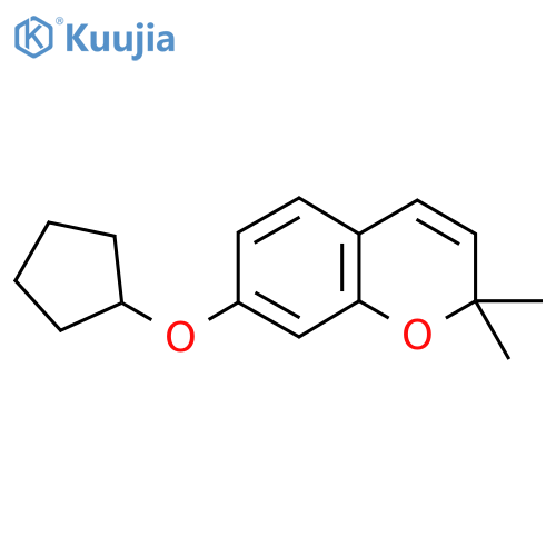 2H-1-Benzopyran, 7-(cyclopentyloxy)-2,2-dimethyl- structure