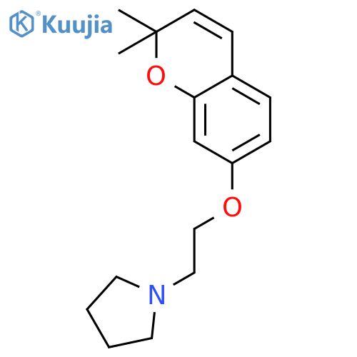 Pyrrolidine, 1-[2-[(2,2-dimethyl-2H-1-benzopyran-7-yl)oxy]ethyl]- structure