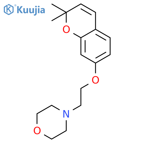 Morpholine, 4-[2-[(2,2-dimethyl-2H-1-benzopyran-7-yl)oxy]ethyl]- structure