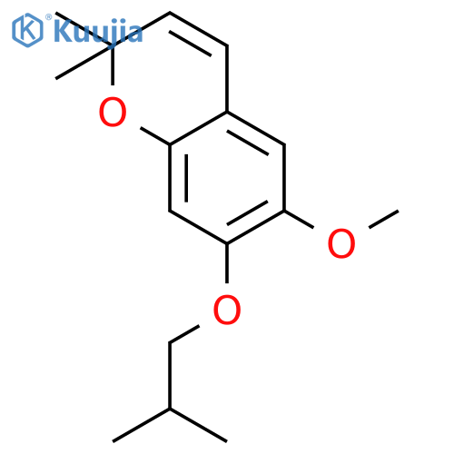 6-methoxy-2,2-dimethyl-7-(2-methylpropoxy)-2H-chromene structure