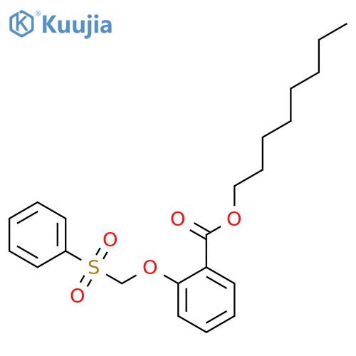 Benzoic acid, 2-[(phenylsulfonyl)methoxy]-, octyl ester structure