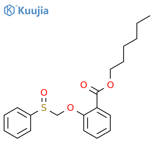 Benzoic acid, 2-[(phenylsulfinyl)methoxy]-, hexyl ester structure