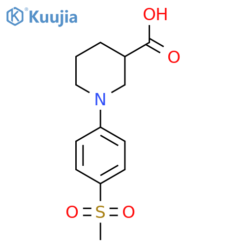 1-4-(Methylsulfonyl)phenylpiperidine-3-carboxylic Acid structure