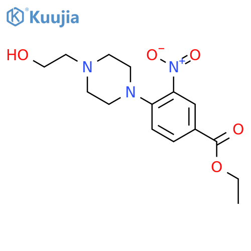Ethyl 3-nitro-4-[1-(2-hydroxyethyl)-piperazin-1-yl]benzoate structure