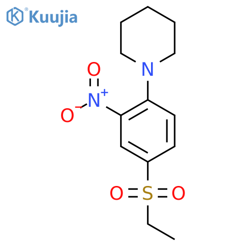 1-[4-(Ethylsulfonyl)-2-nitrophenyl]piperidine structure