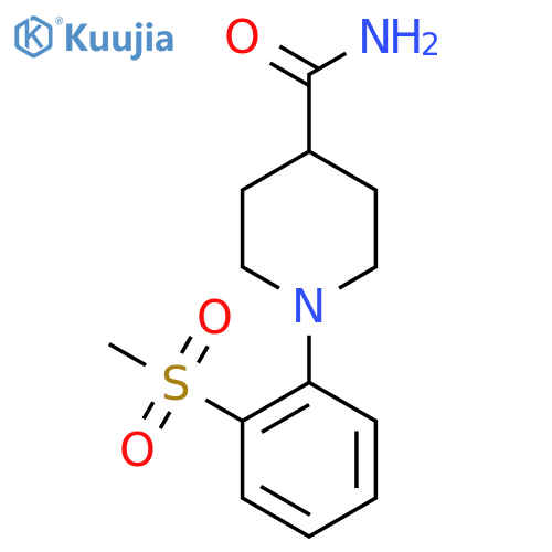 1-[2-(Methylsulfonyl)phenyl]piperidine-4-carboxamide structure