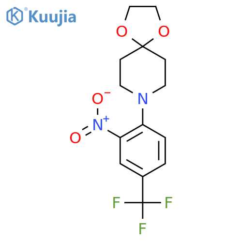 8-[(2-Nitro-4-(trifluoromethyl)phenyl]-1,4-dioxa-8-azaspiro-[4,5]-decane structure