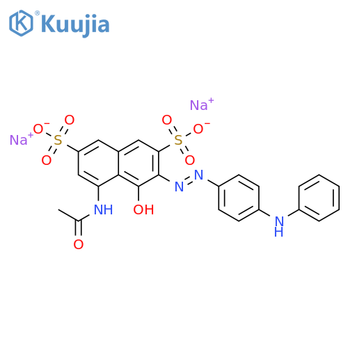 2,7-Naphthalenedisulfonicacid, 5-(acetylamino)-4-hydroxy-3-[2-[4-(phenylamino)phenyl]diazenyl]-, sodiumsalt (1:?) structure