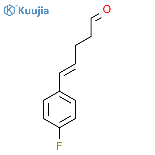 5-(4-fluorophenyl)pent-4-enal structure