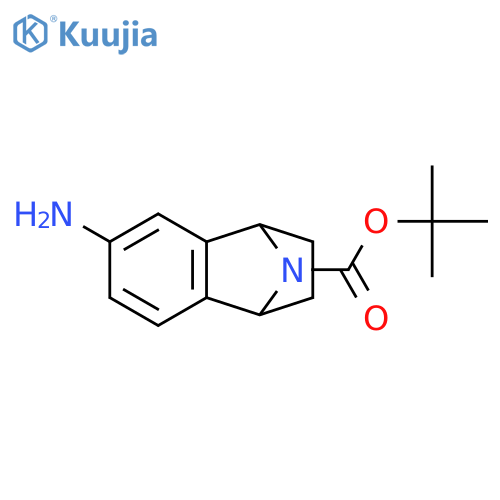 (1S,4R)-tert-butyl 6-amino-1,2,3,4-tetrahydro-1,4-epiminonaphthalene-9-carboxylate structure