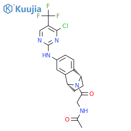AcetaMide, N-[2-[(1S,4R)-6-[[4-chloro-5-(trifluoroMethyl)-2-pyriMidinyl]aMino]-1,2,3,4-tetrahydronaphthalen-1,4-iMin-9-yl]-2-oxoethyl]- structure