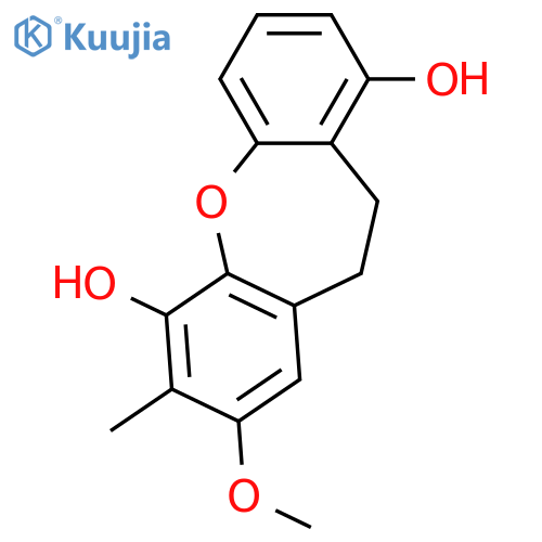 10,11-Dihydro-7-methyldibenz[b,f]oxepin-1,6,8-triol; 8-Me ether structure