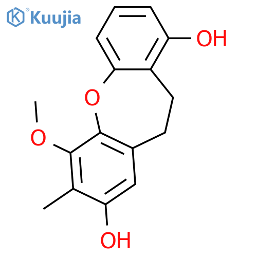 10,11-Dihydro-7-methyldibenz[b,f]oxepin-1,6,8-triol; 6-Me ether structure
