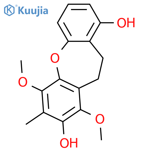 10,11-Dihydro-1,2,4,9-tetrahydroxy-3-methyldibenz[b,f]oxepin; 1,4-Di-Me ether structure