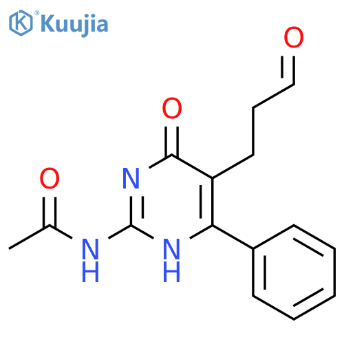 Acetamide,N-[1,6-dihydro-6-oxo-5-(3-oxopropyl)-4-phenyl-2-pyrimidinyl]- structure