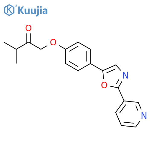 3-methyl-1-[4-(2-pyridin-3-yl-oxazol-5-yl)-phenoxy]-butan-2-one structure