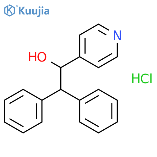 2,2-diphenyl-1-pyridin-4-ylethanol hydrochloride structure