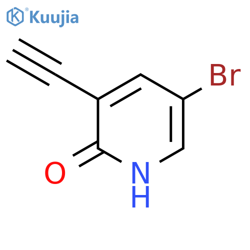 2(1H)-Pyridinone, 5-bromo-3-ethynyl- structure
