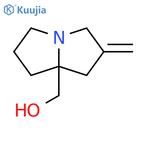 (2-methylidene-hexahydro-1H-pyrrolizin-7a-yl)met hanol structure