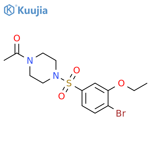 1-4-(4-bromo-3-ethoxybenzenesulfonyl)piperazin-1-ylethan-1-one structure