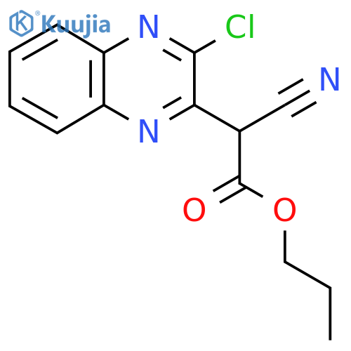 propyl 2-(3-chloroquinoxalin-2-yl)-2-cyanoacetate structure