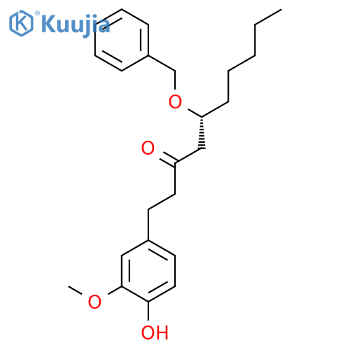3-Decanone, 1-(4-hydroxy-3-methoxyphenyl)-5-(phenylmethoxy)-, (R)- structure