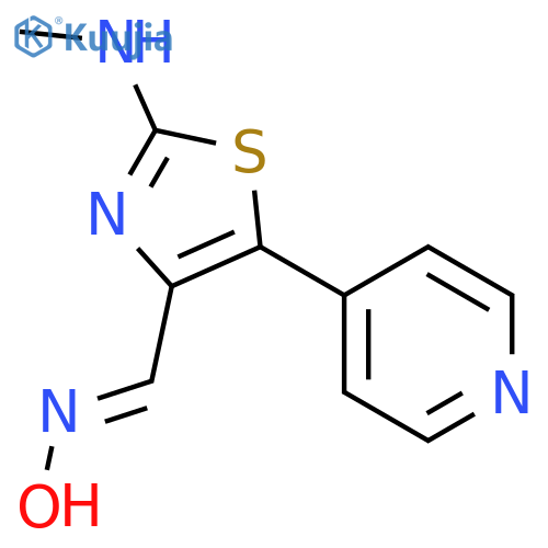 4-Thiazolecarboxaldehyde, 2-(methylamino)-5-(4-pyridinyl)-, oxime structure