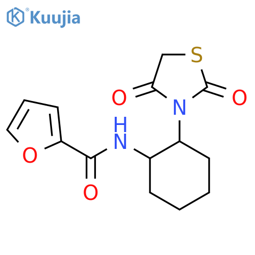 N-2-(2,4-dioxo-1,3-thiazolidin-3-yl)cyclohexylfuran-2-carboxamide structure
