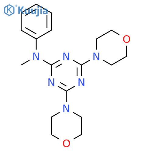 N-methyl-4,6-bis(morpholin-4-yl)-N-phenyl-1,3,5-triazin-2-amine structure
