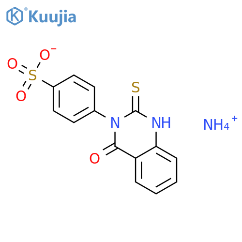 Benzenesulfonic acid,4-(1,4-dihydro-4-oxo-2-thioxo-3(2H)-quinazolinyl)-, ammonium salt (1:1) structure