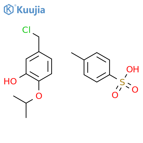 Phenol, 5-(chloromethyl)-2-(1-methylethoxy)-, 4-methylbenzenesulfonate structure