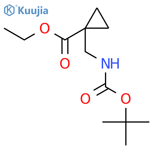 Ethyl 1-[[(2-methylpropan-2-yl)oxycarbonylamino]methyl]cyclopropane-1-carboxylate structure