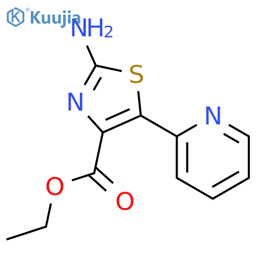 ethyl 2-amino-5-(pyridin-2-yl)-1,3-thiazole-4-carboxylate structure