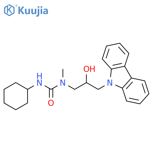 3-3-(9H-carbazol-9-yl)-2-hydroxypropyl-1-cyclohexyl-3-methylurea structure