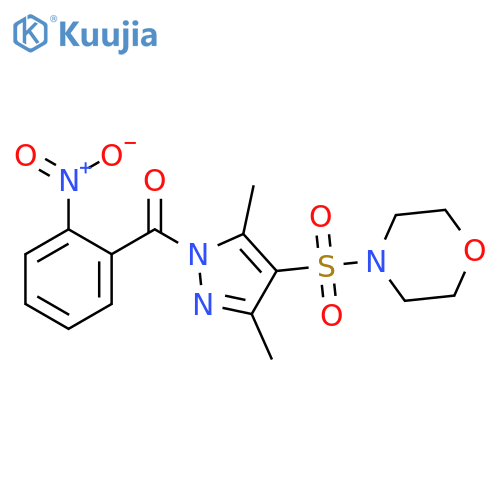 4-{3,5-dimethyl-1-(2-nitrobenzoyl)-1H-pyrazol-4-ylsulfonyl}morpholine structure