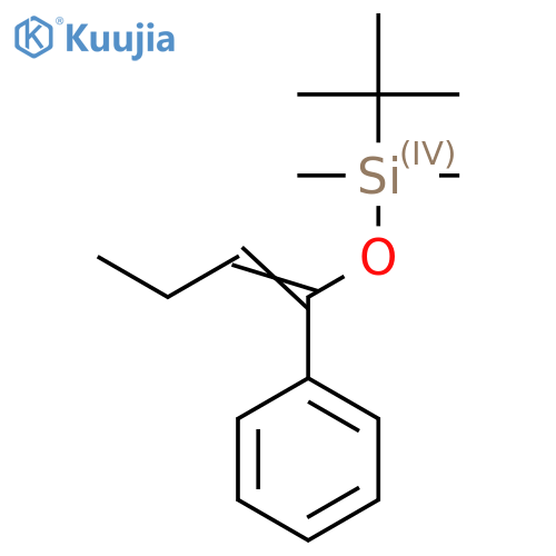 Silane, (1,1-dimethylethyl)dimethyl[(1-phenyl-1-butenyl)oxy]- structure